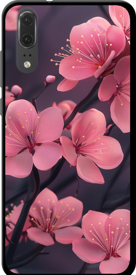 Чехол на Huawei P20 Пурпурная сакура (6075b-1396-42517)