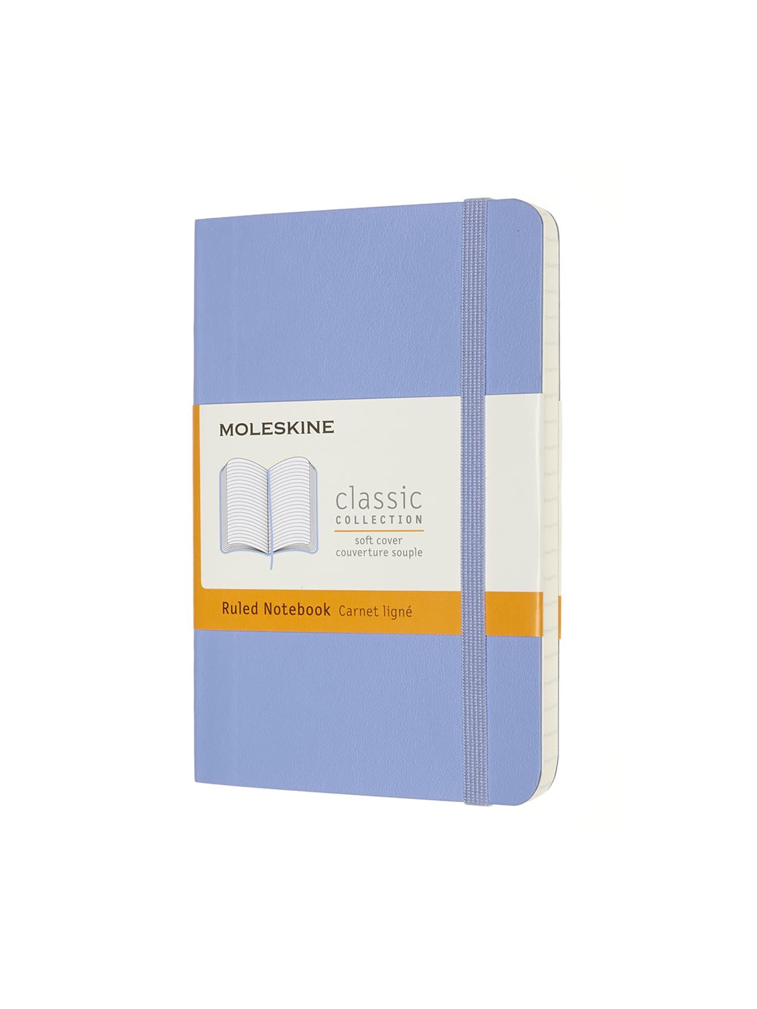 Записная книжка Moleskine Classic карманная линейка мягкая Голубая гортензия (QP611B42)