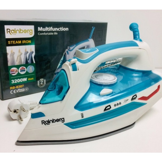 Праска парова електрична Rainberg RB-6307 3200 Вт з керамічною підошвою (26913857)