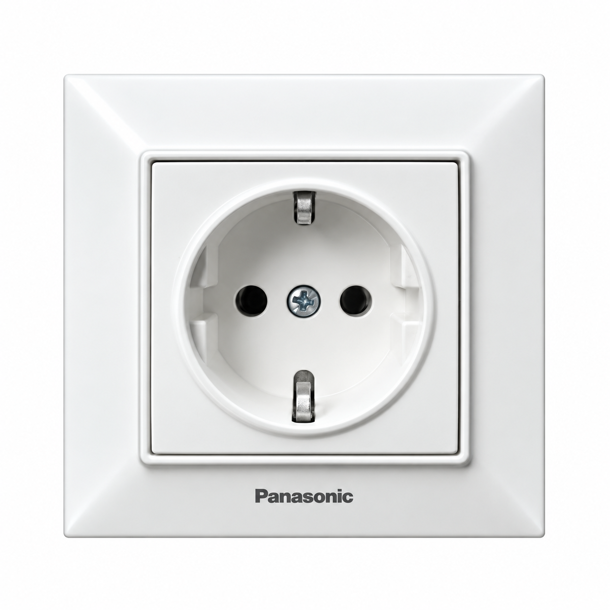 Розетка 1-я с заземлением Panasonic Arkedia Slim Белый