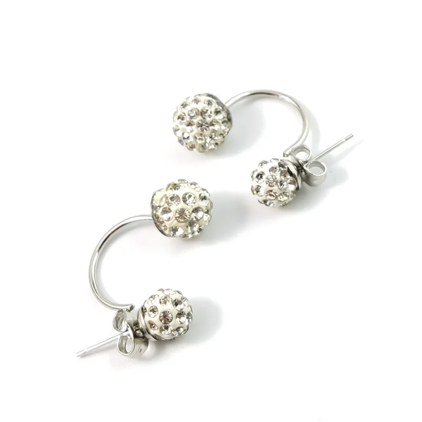 Сережки з подвійними кришталевими кулями шамбала (1872579613)