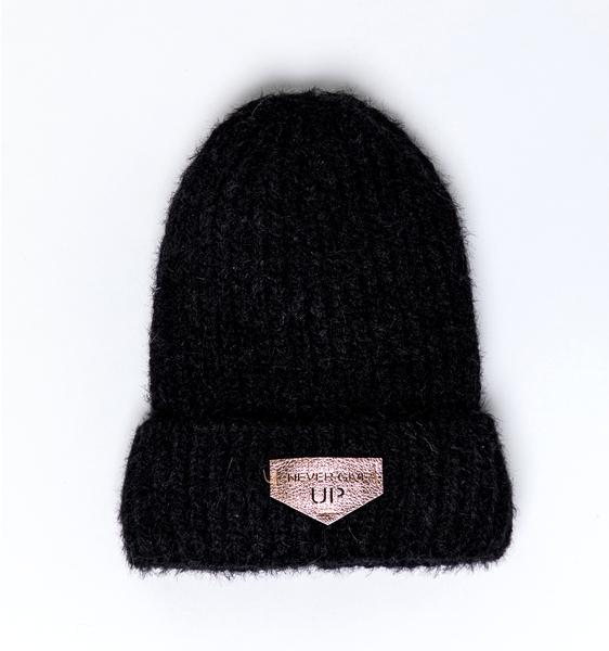 Шапка детская для девочек Амина D741 флис 48-52 см Черный