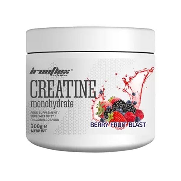 Креатин моногидрат IronFlex Creatine Monohydrate Berry fruit blast 300 г/120 порций (28351654)