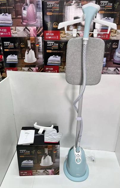 Відпарювач вертикальний для одягу зі стійкою Zepline ZP-130 3000W Блакитний (ZP-130/2) - фото 2 Відпарювач вертикальний для одягу зі стійкою Zepline ZP-130 3000W Блакитний (ZP-130/2) - фото 2