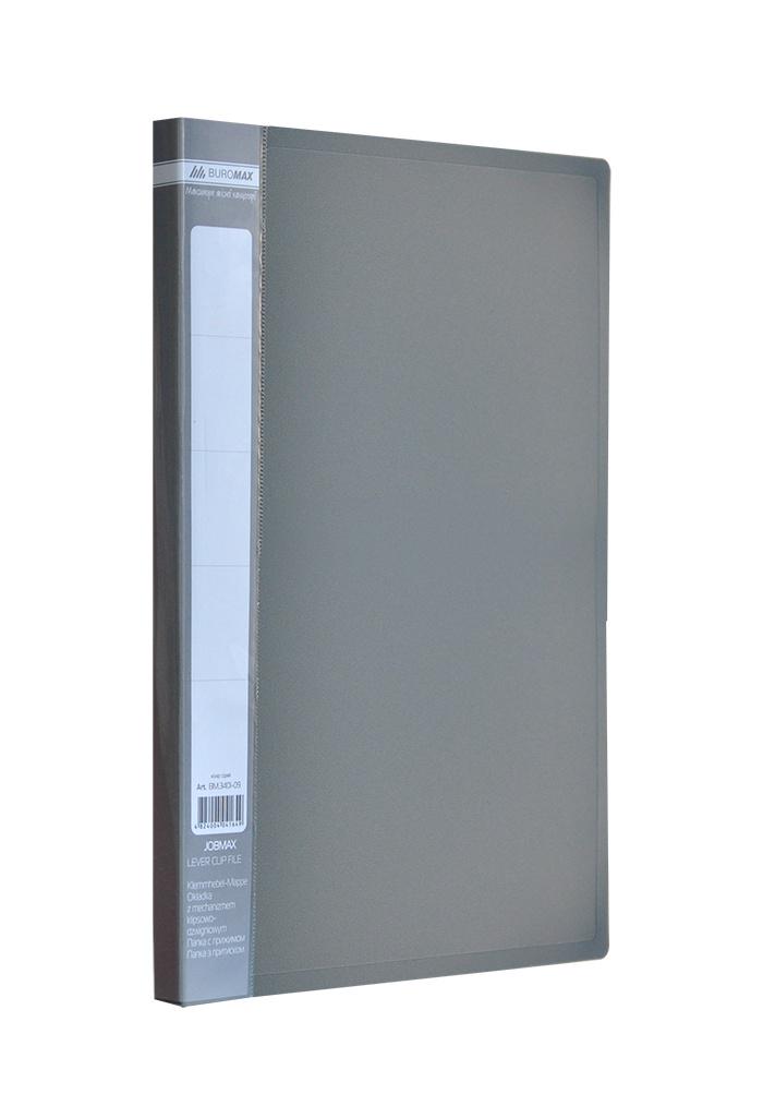 Папка Buromax с боковым прижимом A4 полипропилен Серый (BM.3401-09)