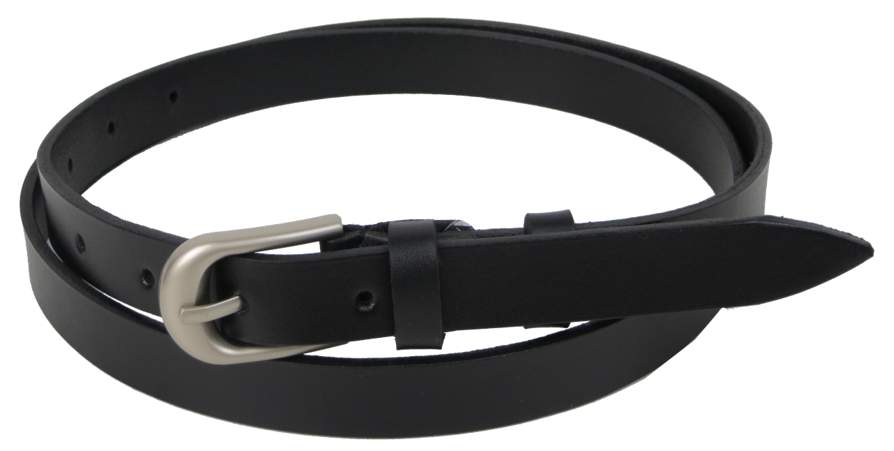 Ремінь жіночий з натуральної шкіри Skipper 1638-20 2 см Чорний