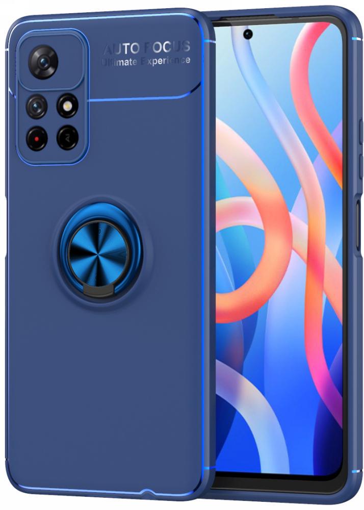 Чехол с кольцом Xiaomi Poco M4 Pro 5G Autofocus Blue (26424-28)