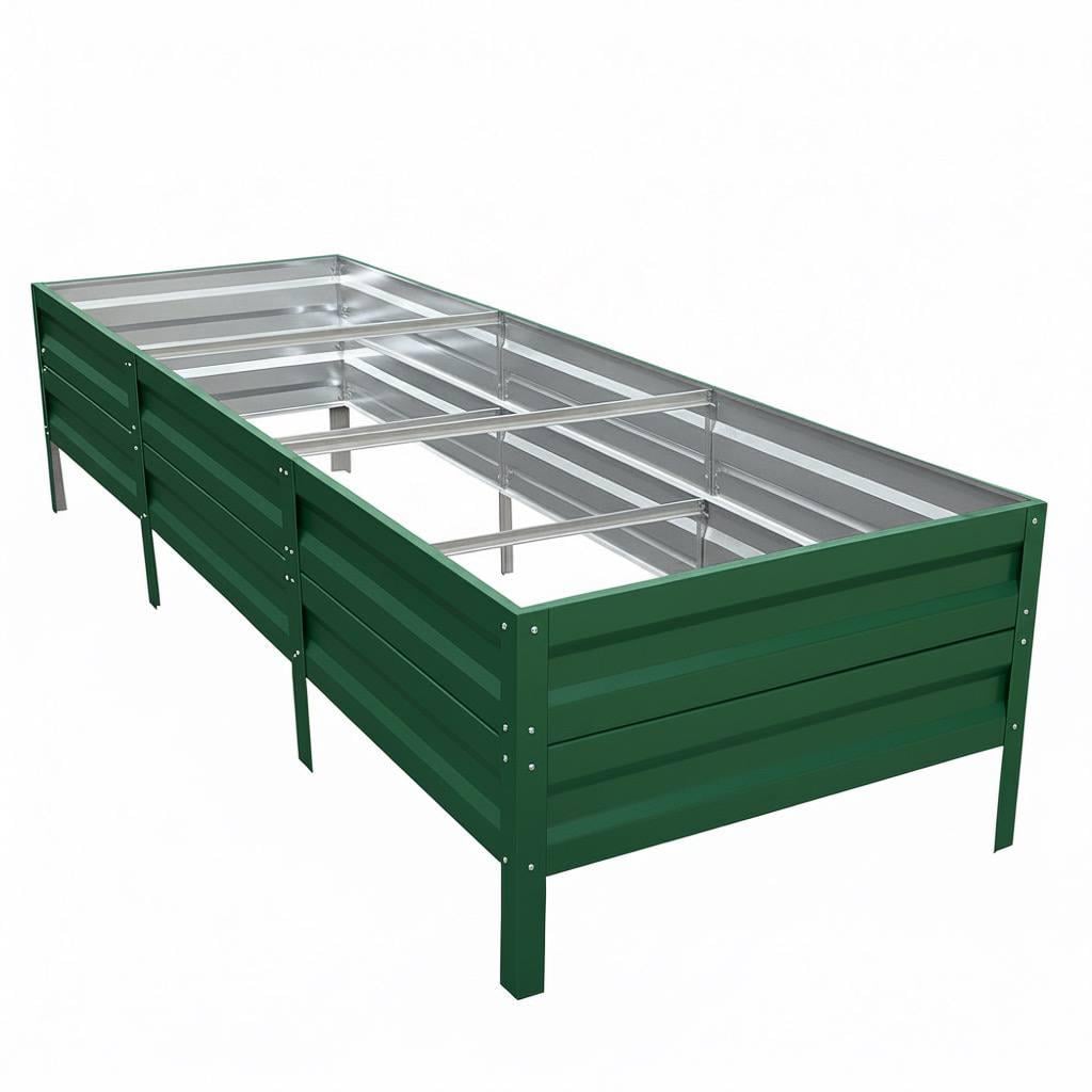 Грядка оцинкованная цинк 0,65 мм 3x1х0,4 м RAL6005 мат