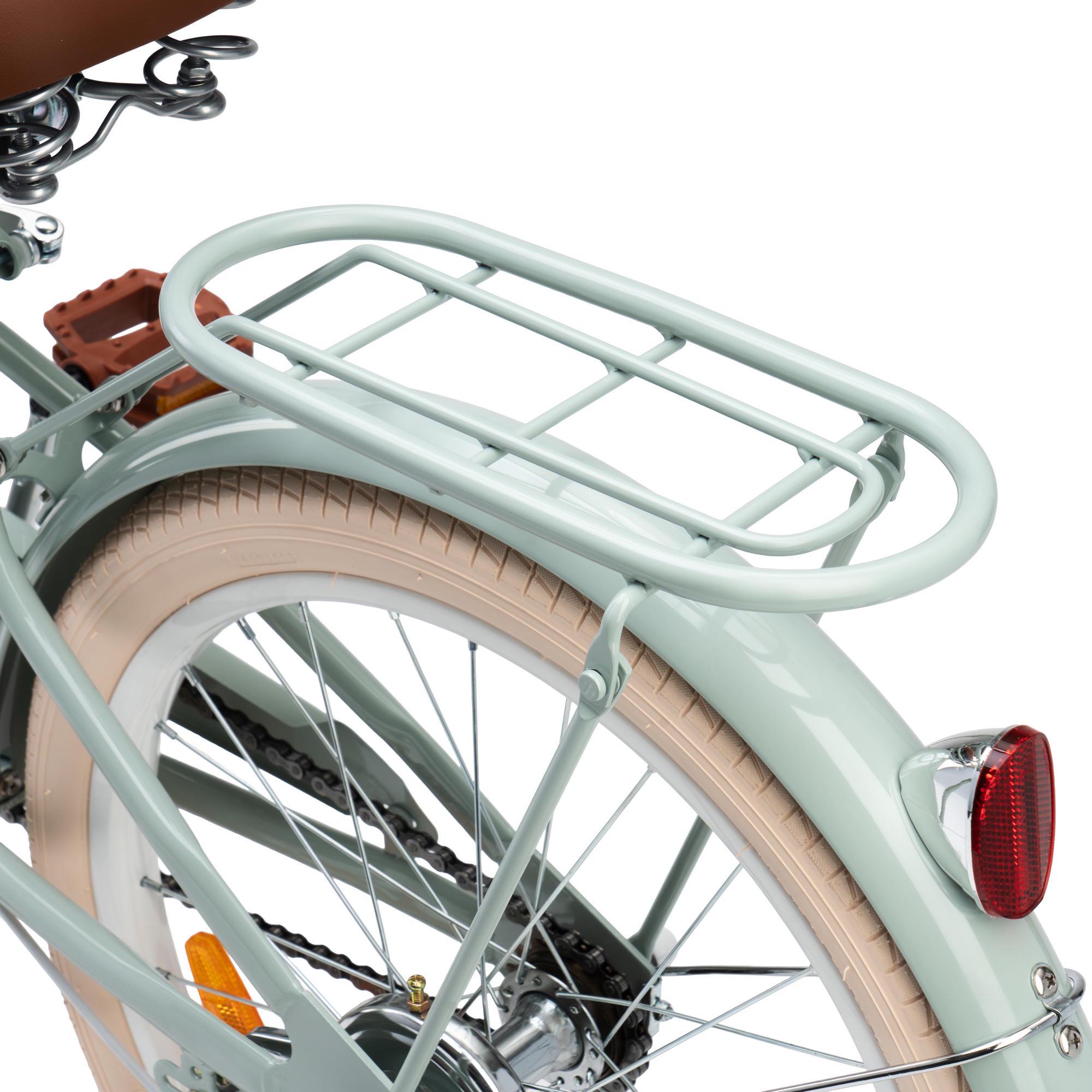 Детский велосипед Miqilong LS 20" с корзиной из натурального ротанга Оливковый (RBB-LS20-OLIVE) - фото 9