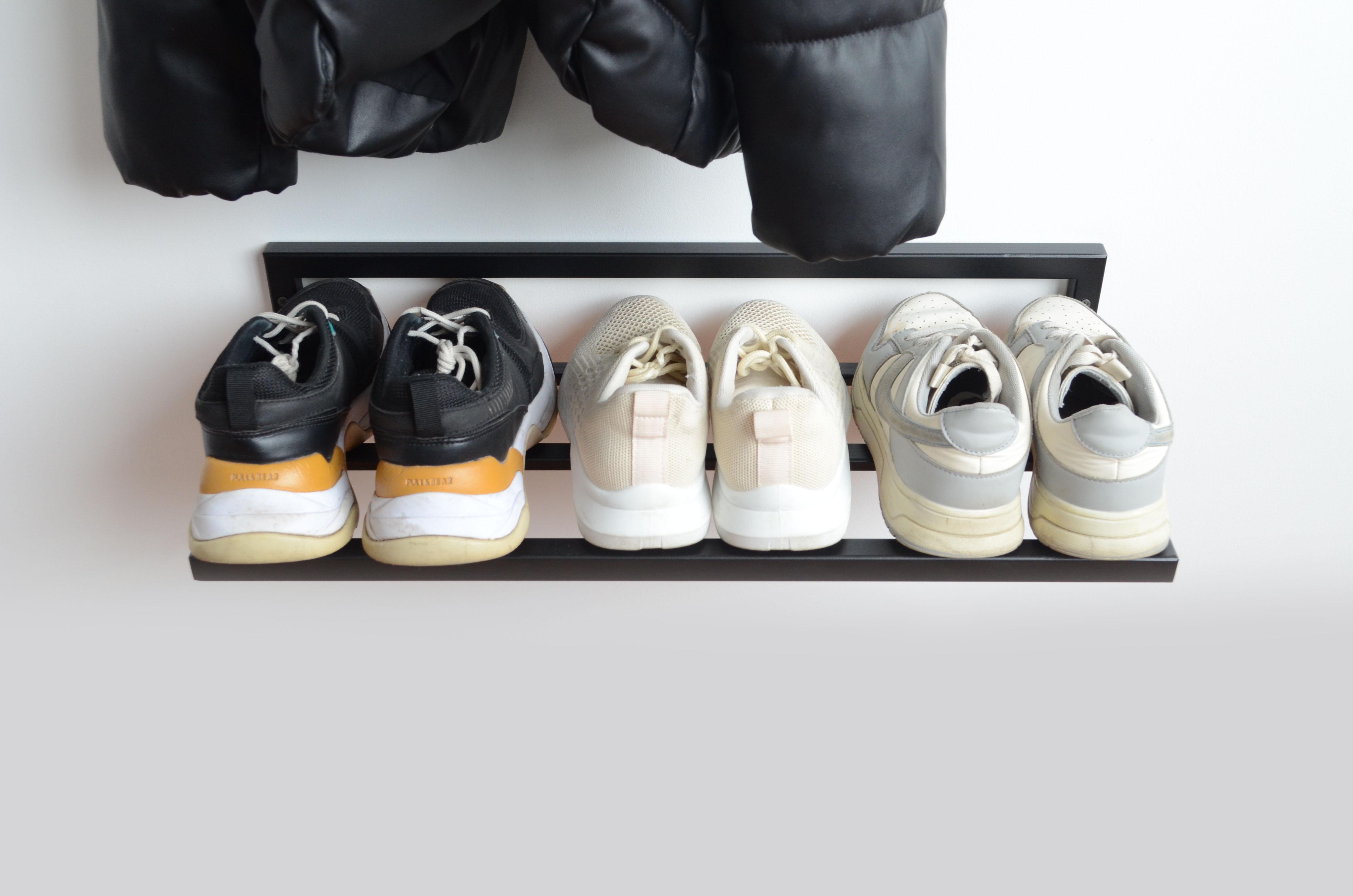 Полка для обуви настенная металлическая 50х27х10 см Черный (SR.M-6.2) - фото 6 Полка для обуви настенная металлическая 50х27х10 см Черный (SR.M-6.2) - фото 6