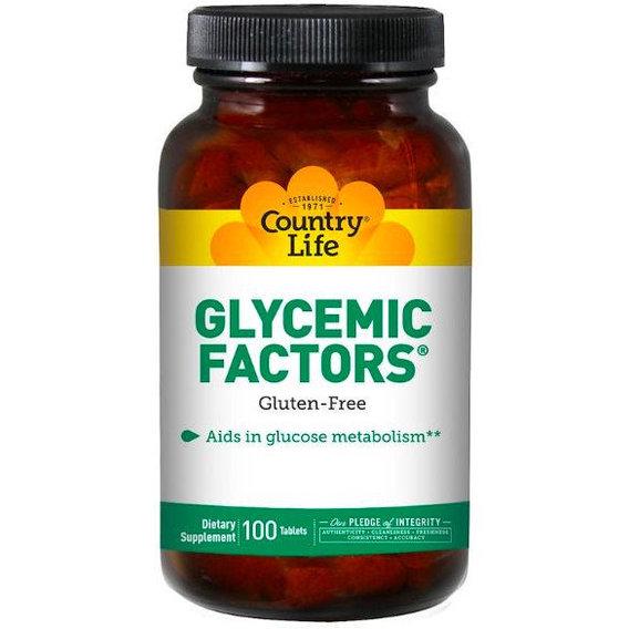 Комплекс для профілактики діабету Country Life Glycemic Factors 100 Tabs