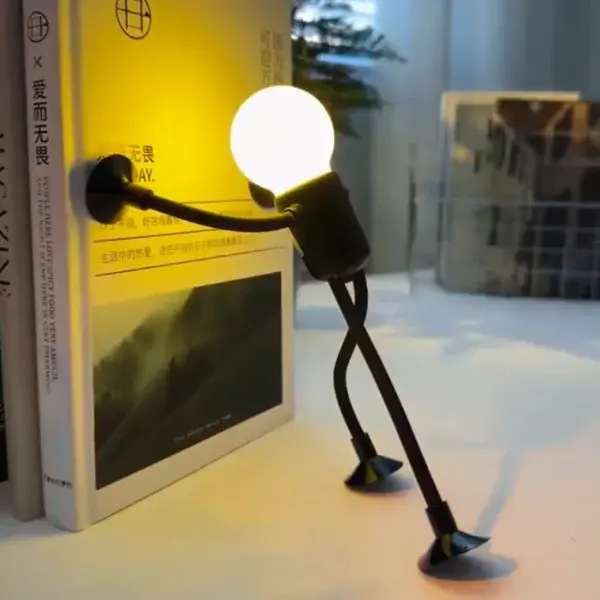 Нічник світлодіодний на батарейках у формі гнучкого чоловічка (C01328) - фото 2