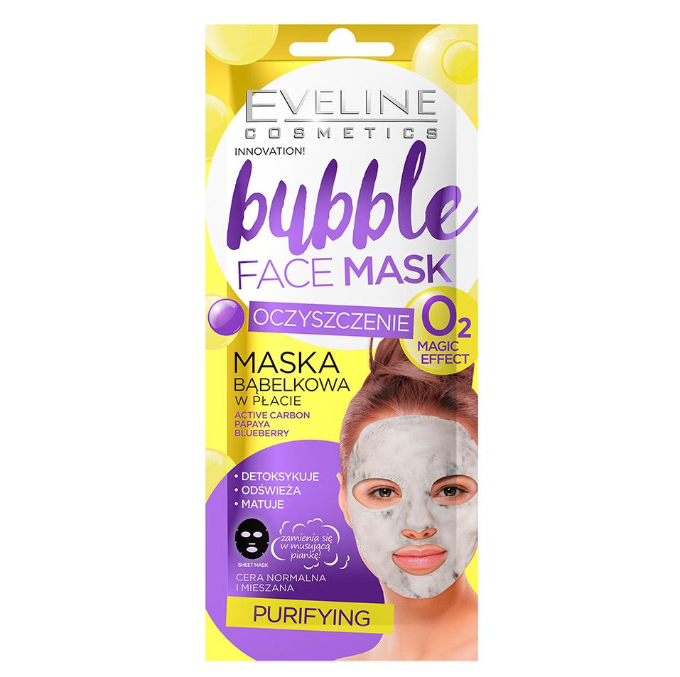 Пузырьковая очищающая Eveline тканевая маска 5 мл (5901761986310) Пузырьковая очищающая Eveline тканевая маска 5 мл (5901761986310)