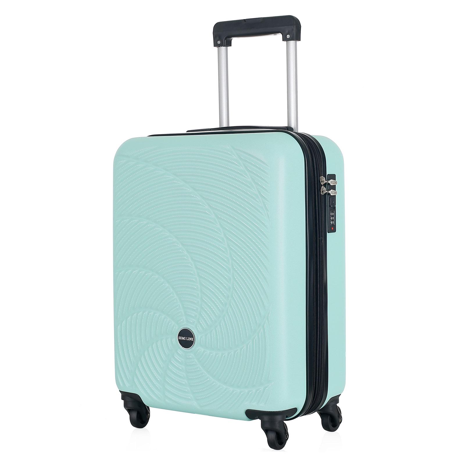 Чемодан маленький SEMI LINE 20" ABS-пластик Мятный