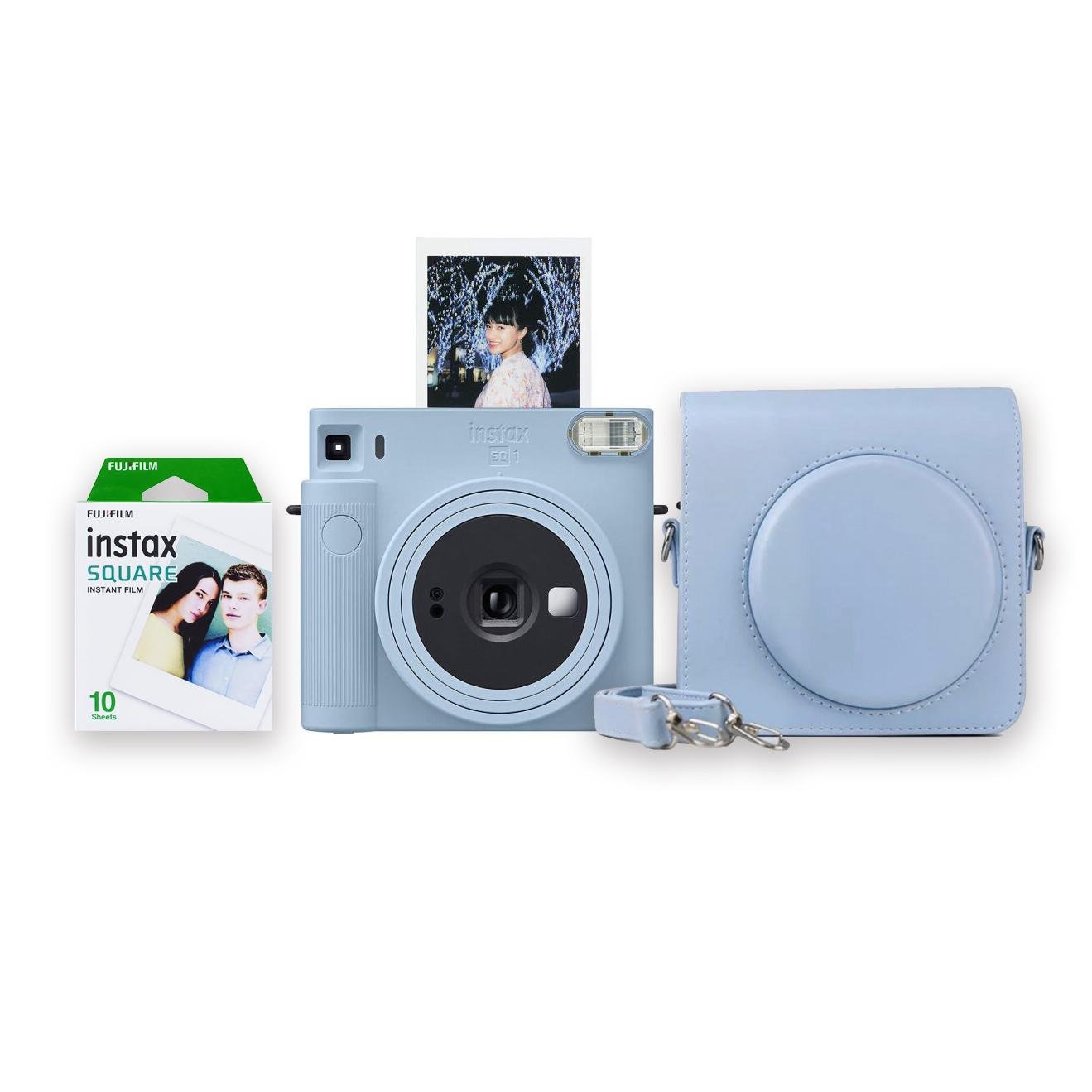 Камера моментального друку Fujifilm Instax Square SQ 1 + Чохол + Фотоплівка 10 шт. Blue