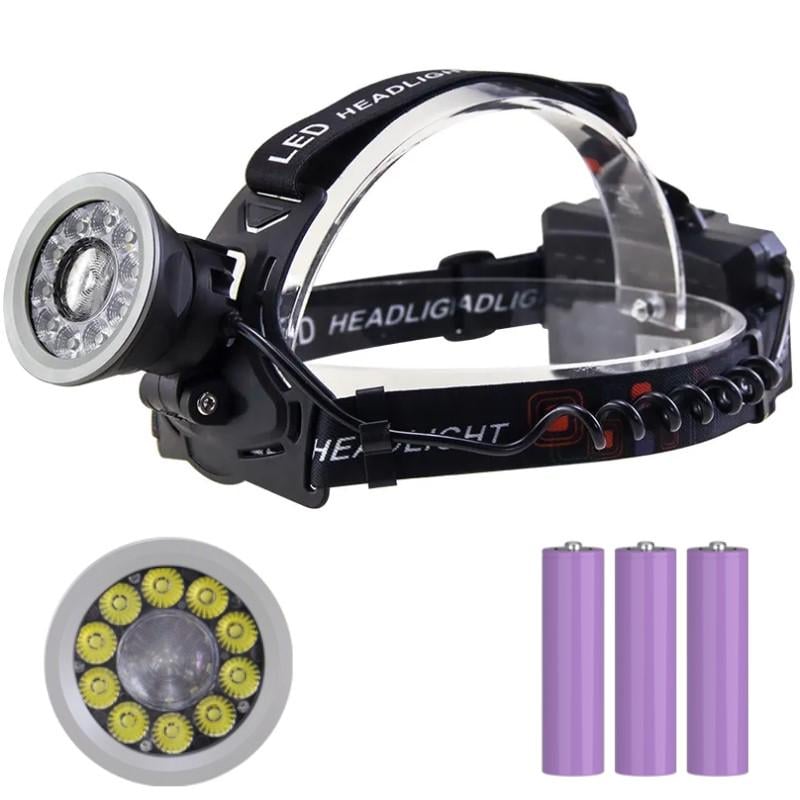 Фонарь налобный CT021 10+1 ULTRA LED 800lm 5000K Power bank/USB-C Black