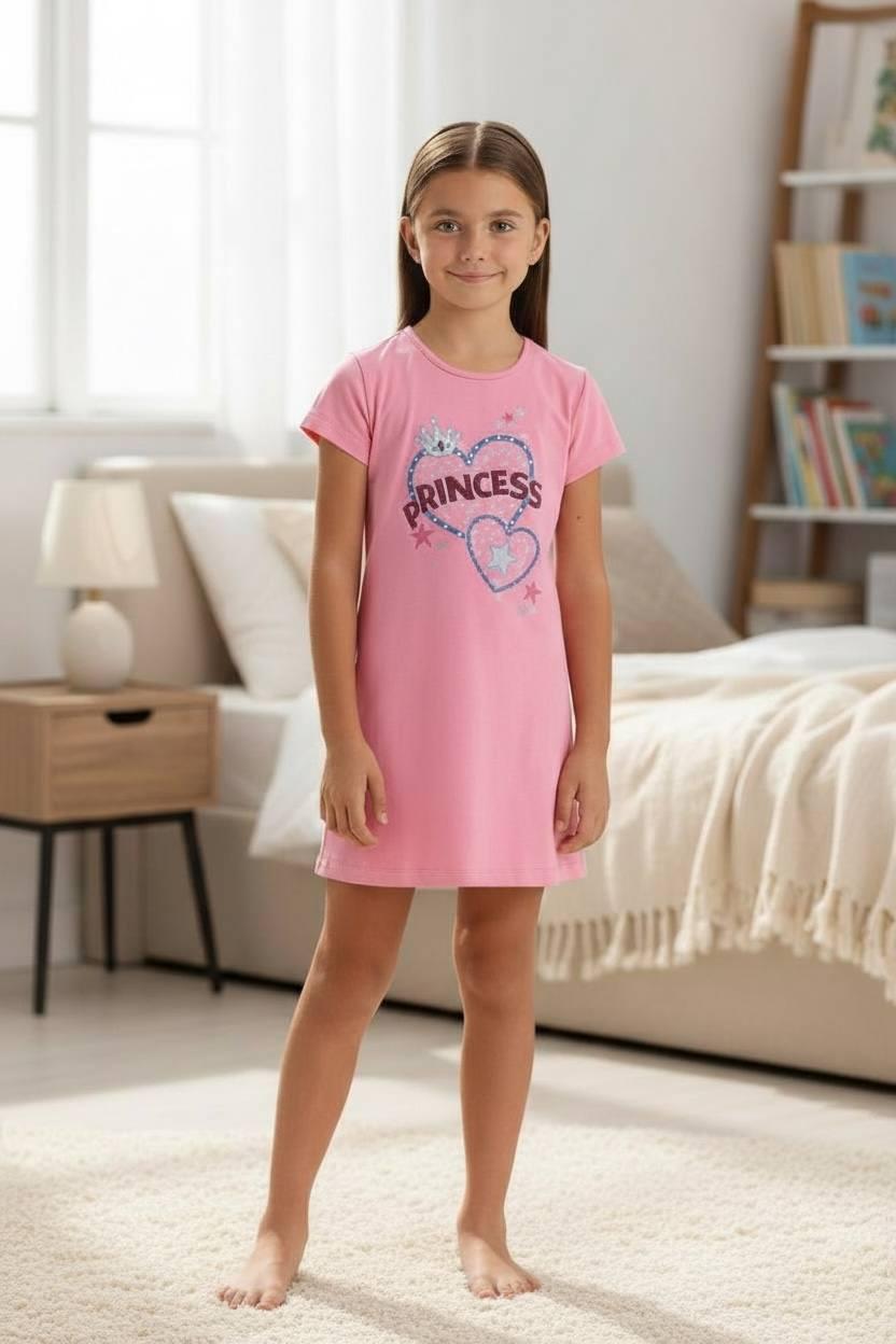 Ночная рубашка для девочки BAYKAR р. 4 104-110 см 4-5 лет Темно-розовый (9279-202)