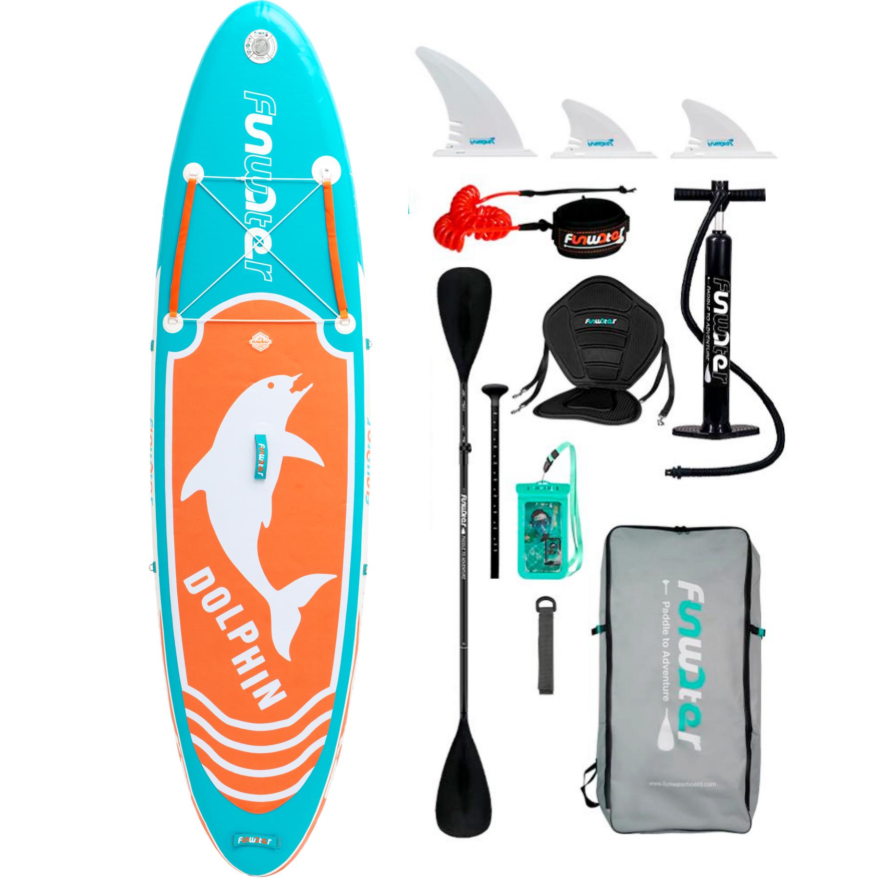 SUP-доска надувная Funwater Dolphins Paddleboard 10" с полным комплектом 320x78x15 см (dolph320)