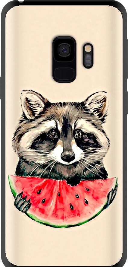 Чехол на Samsung Galaxy S9 Енотик с арбузом (4605b-1355-42517)