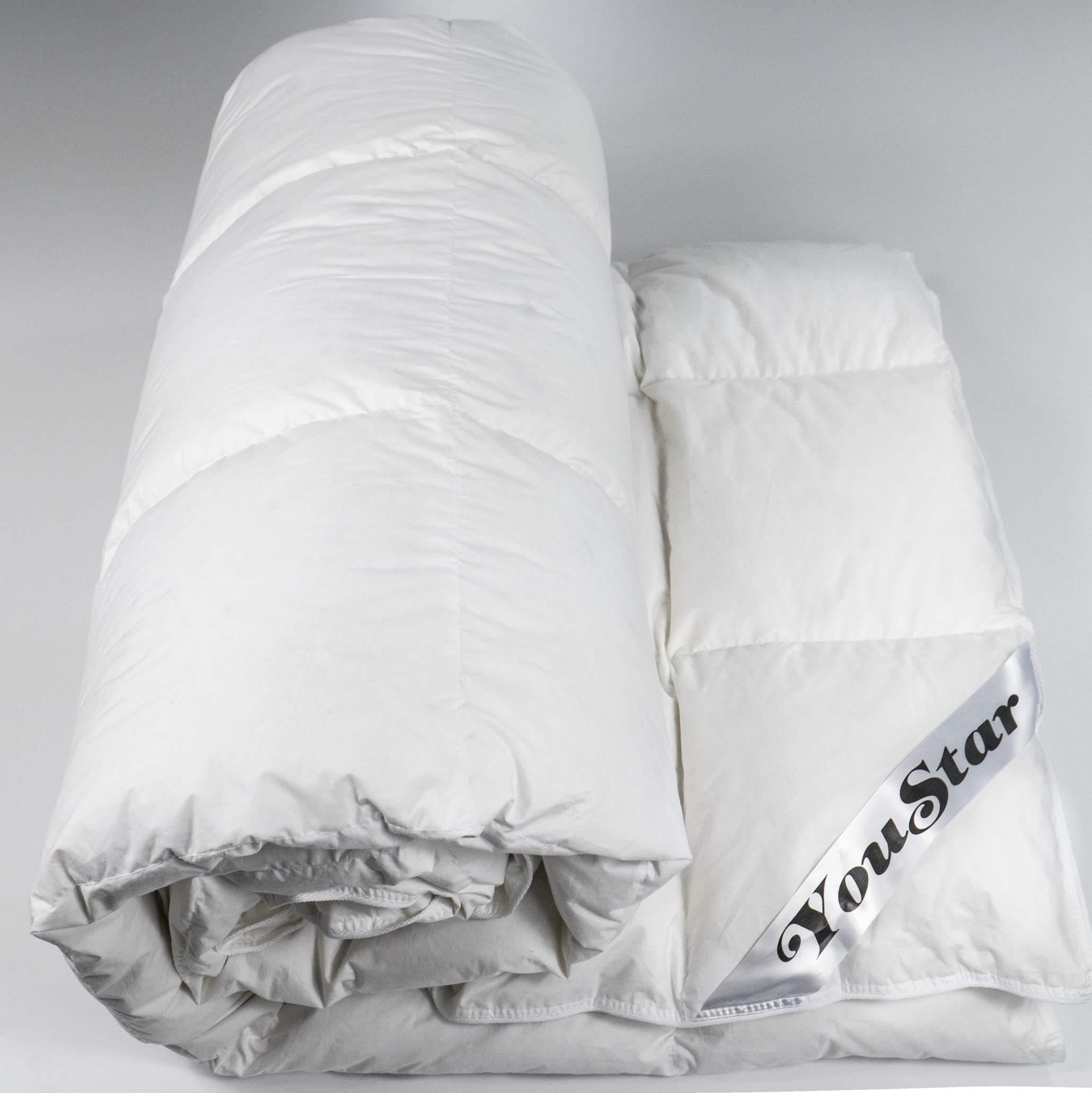 Одеяло пуховое YouStar Батист евро 200х220 см Белый (o-bat-200x220-white)