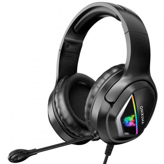 Наушники игровые ONIKUMA Gaming LED X2 Черный (1363619086)