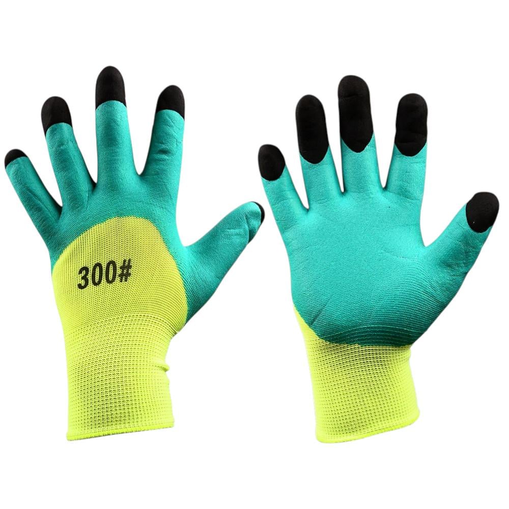 Перчатки рабочие с латексом WL-1311 3/4 покрытия 1 пара Бирюзово-желтый (32202117)