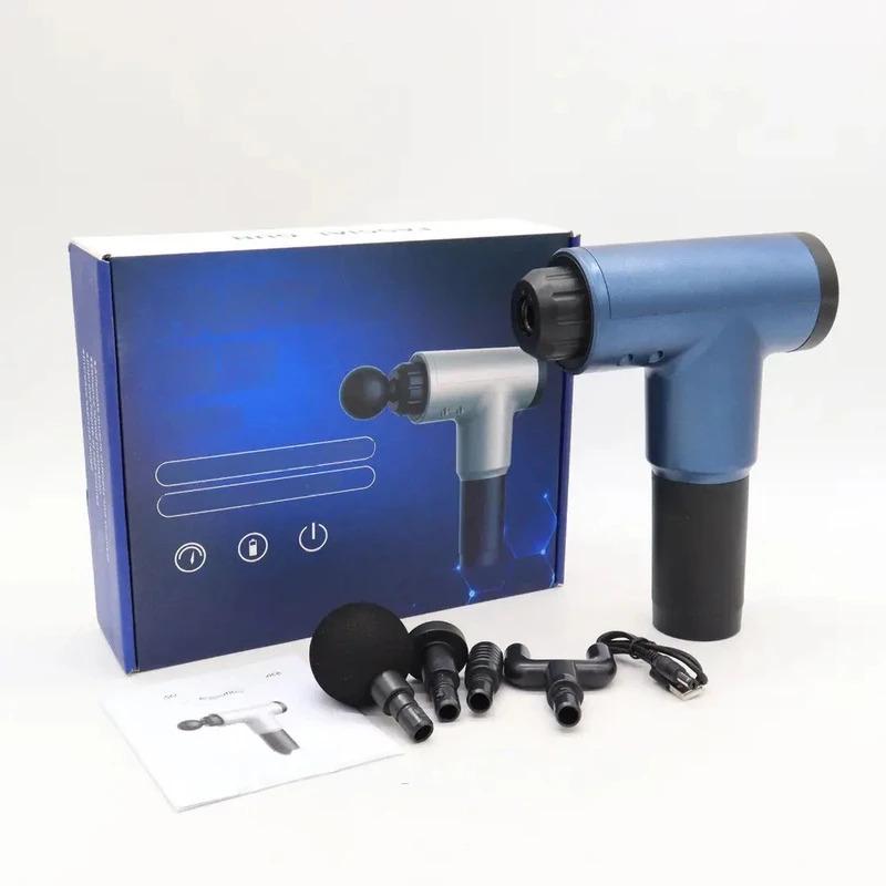 М'язовий масажер KH-320 6 насадок Синій (234560049_378) - фото 6