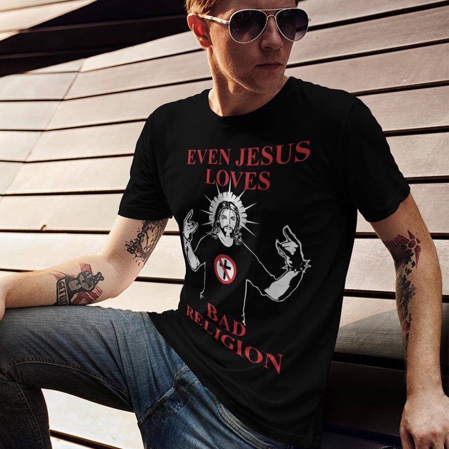 Футболка унісекс Bad Religion Even Jesus Loves 3XL Чорний (00000006067)