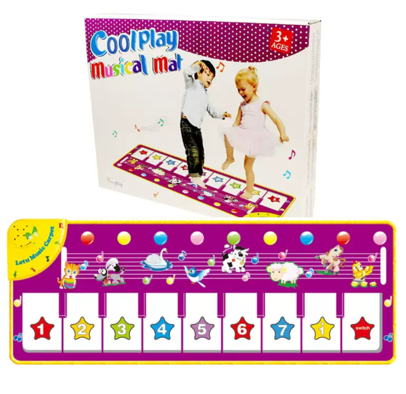 Килимок-піаніно з тваринами та цифрами (105)