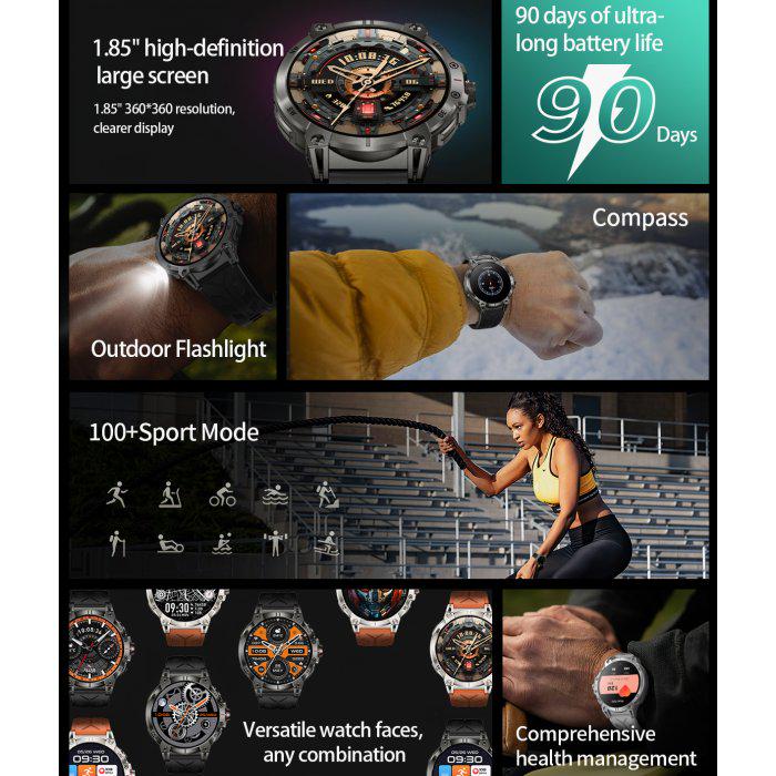 Смарт-часы UWatch Smart Stalker Max Black с компасом (1934) - фото 12 Смарт-часы UWatch Smart Stalker Max Black с компасом (1934) - фото 12