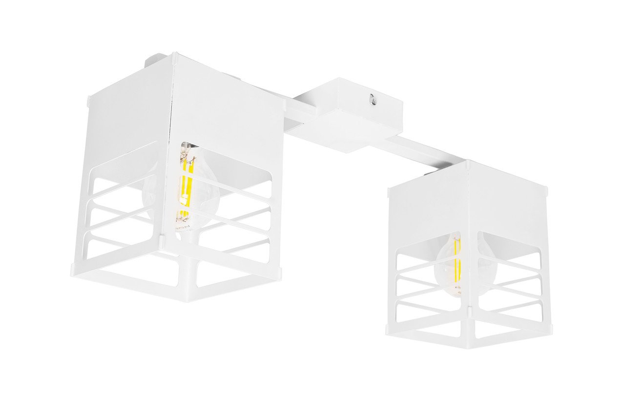 Люстра лофт MSK ELECTRIC Urban на два плафони Білий (NL 2310-2 WH)