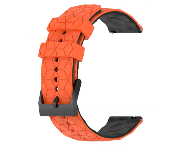 Ремешок силиконовый Structural Rhombus для 22 мм Оранжево-черный (49603)