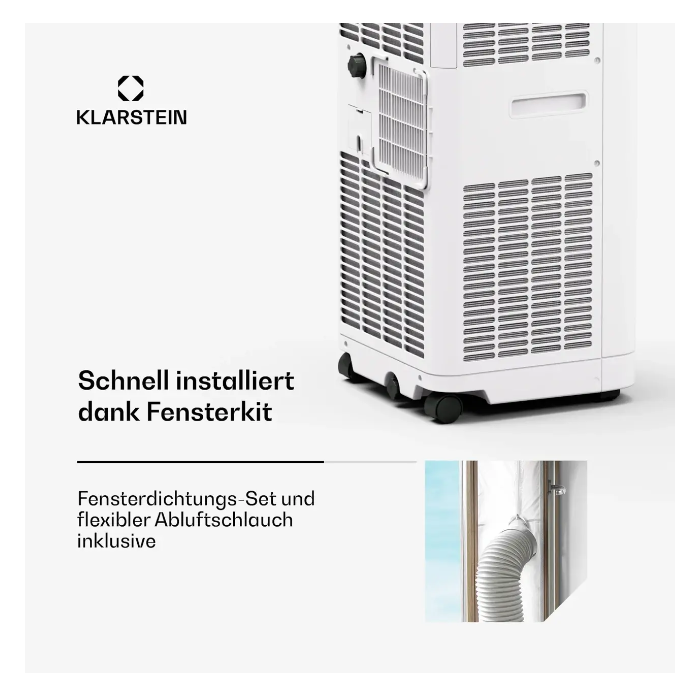 Кондиционер мобильный для дома KLARSTEIN Breeze Box 9K Smart PAC 9000 БТЭ/2600 Вт (10046094) - фото 4 Кондиционер мобильный для дома KLARSTEIN Breeze Box 9K Smart PAC 9000 БТЭ/2600 Вт (10046094) - фото 4