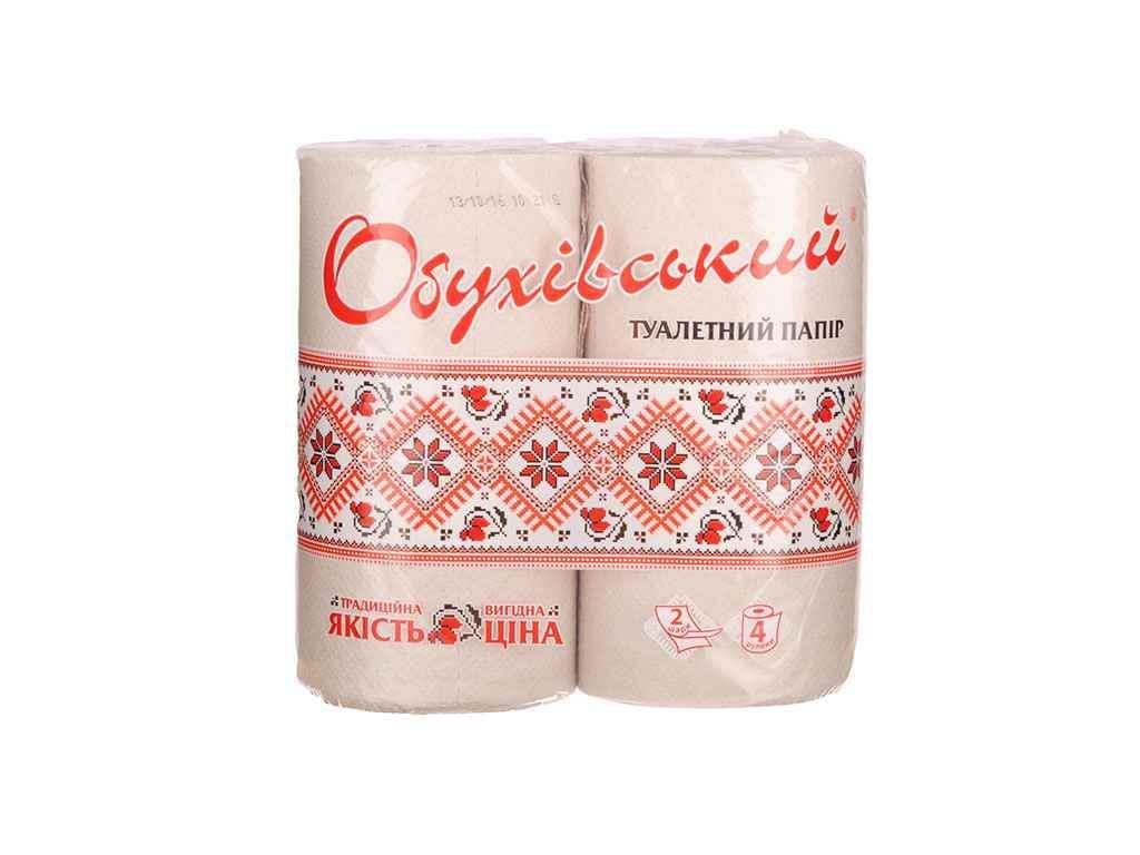 Туалетная бумага Обухов 4 рулона 2 слоя Серый (189729)