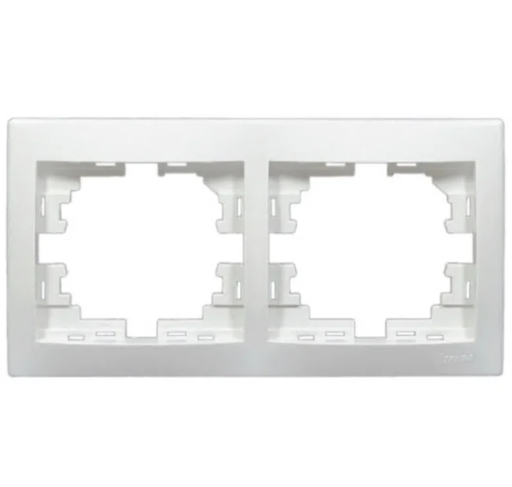 Рамка двойная Lezard Mira горизонтальная Белый (26285409)