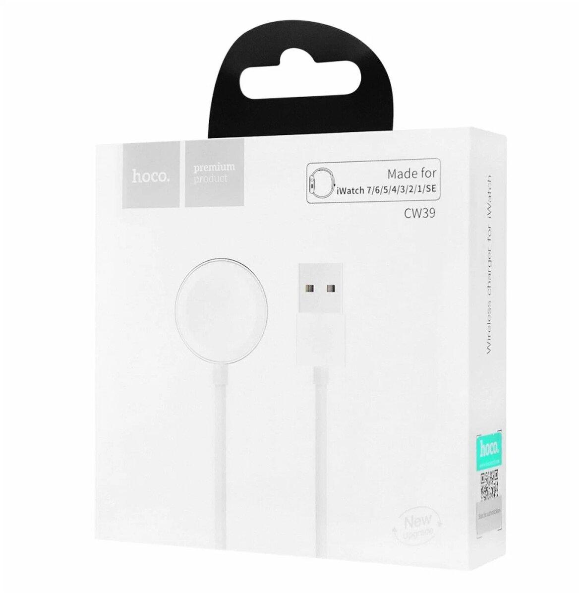 Зарядний пристрій бездротовий Hoco CW39 Wireless Charger для iWatch 1,2 м White (6931474770646) - фото 8