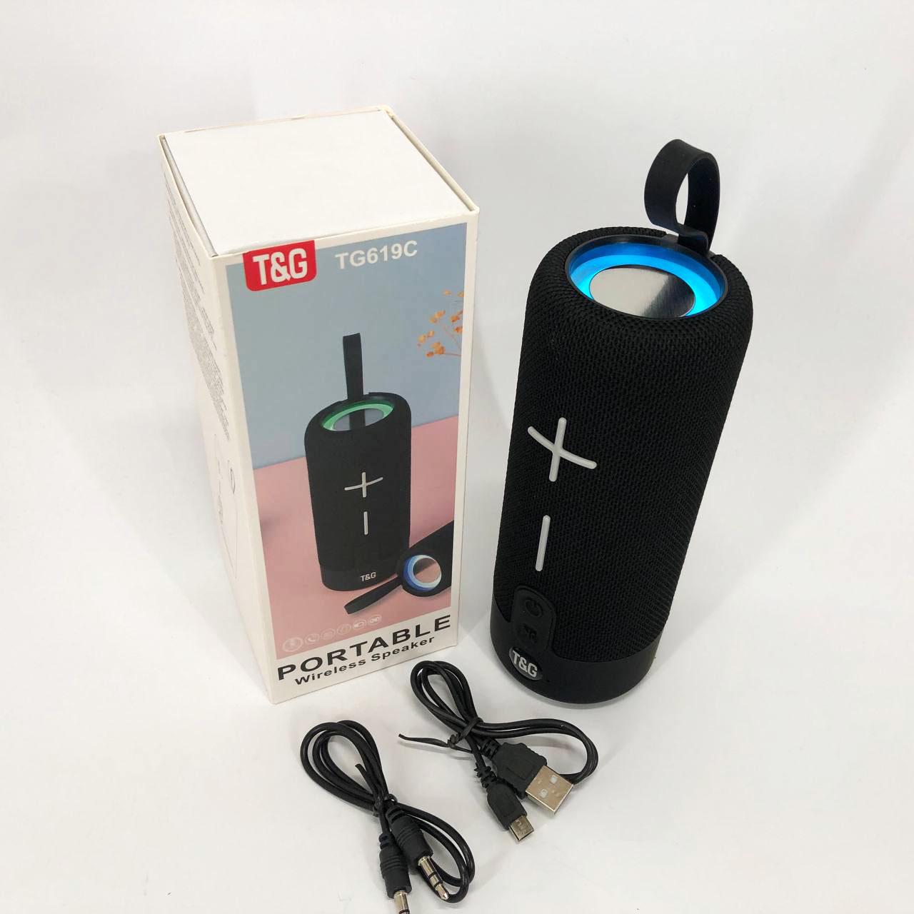 Колонка портативна FM-радіо USB/TF з ремінцем TG619C Чорний - фото 6 Колонка портативна FM-радіо USB/TF з ремінцем TG619C Чорний - фото 6