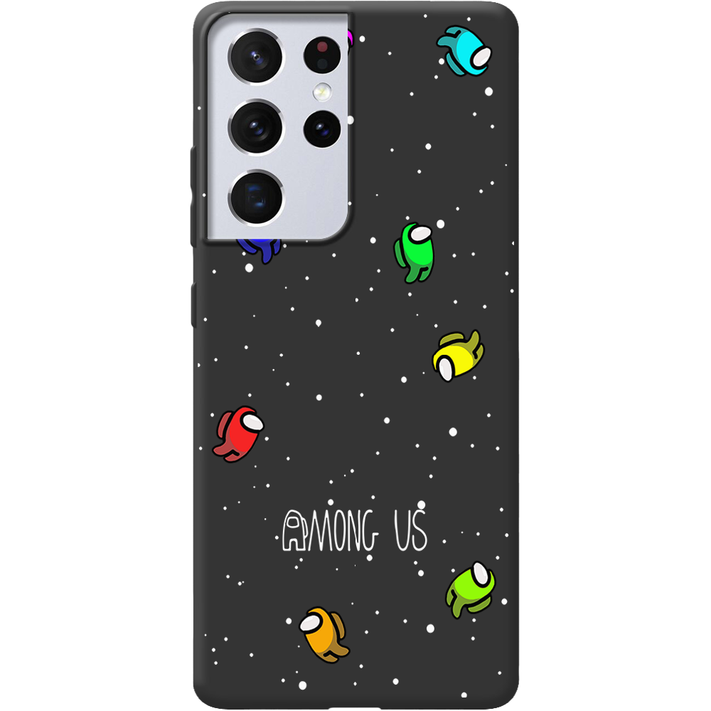 Чехол BoxFace Samsung G998 Galaxy S21 Ultra Among Us Invisible Черный силикон (41719-bk76-42011)