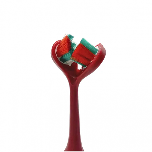 Электрическая ультразвуковая зубная щетка Tooth Brush на 3 режима с двойной головкой Красный - фото 6 Электрическая ультразвуковая зубная щетка Tooth Brush на 3 режима с двойной головкой Красный - фото 6