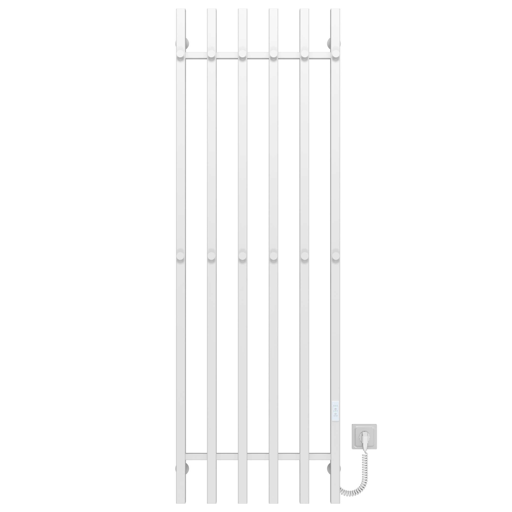 Полотенцесушитель электрический Deffi Split П6 WD04 правое подключение нержавеющая сталь 500x1600 мм Белый (A.SP.160.50.6.EWR4)