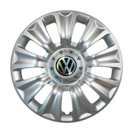 Автомобильные колпаки SKS 424 R16 с логотипом Volkswagen 4 шт. Серебристый