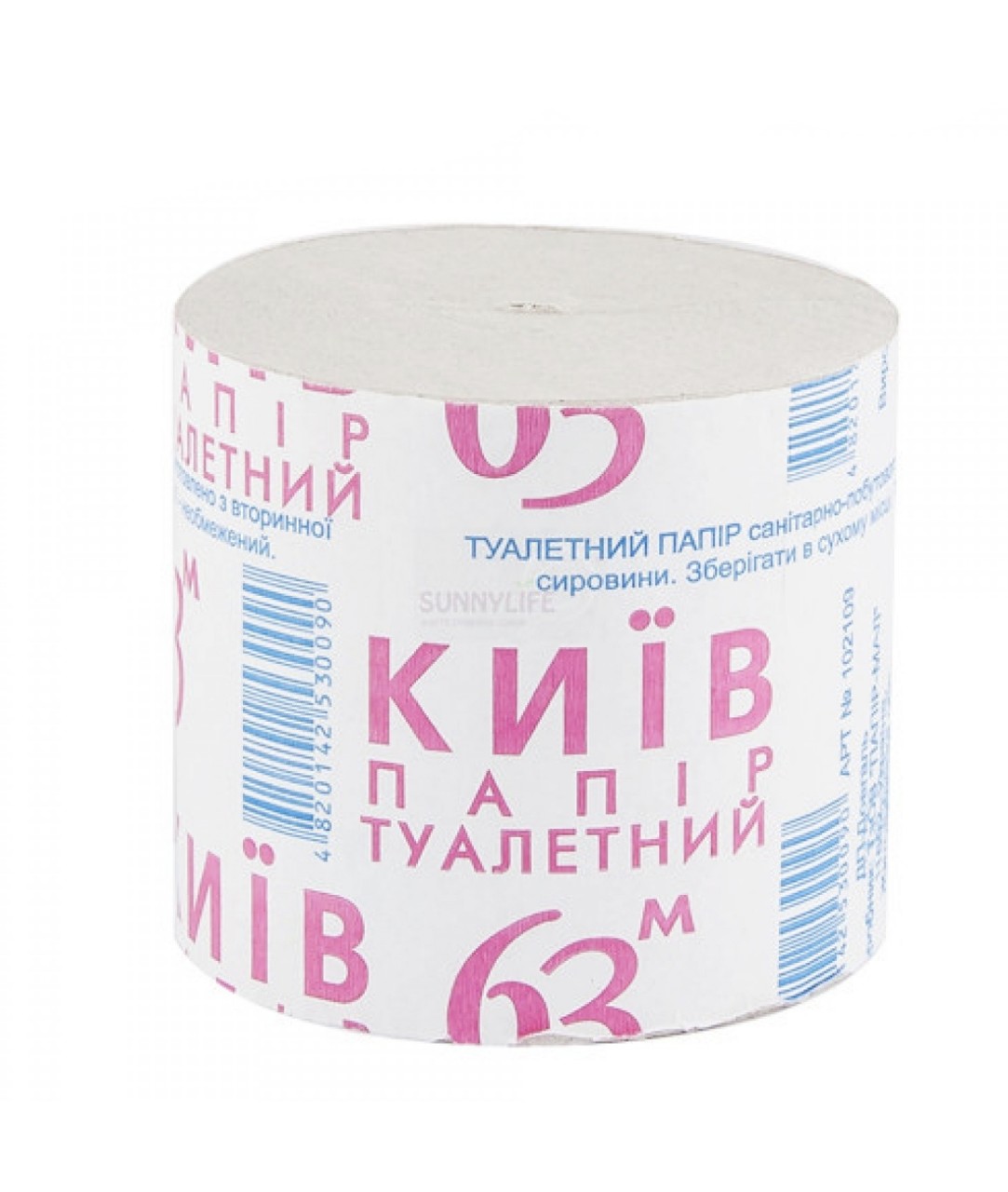 Бумага туалетная Киев 63 м однослойная 8 шт/уп