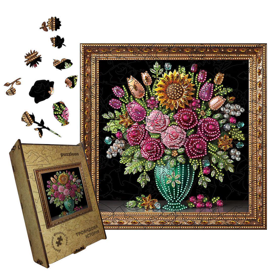 Пазл дерев'яний трояндова історія А5 35 ел. Пазл дерев'яний трояндова історія А5 35 ел.