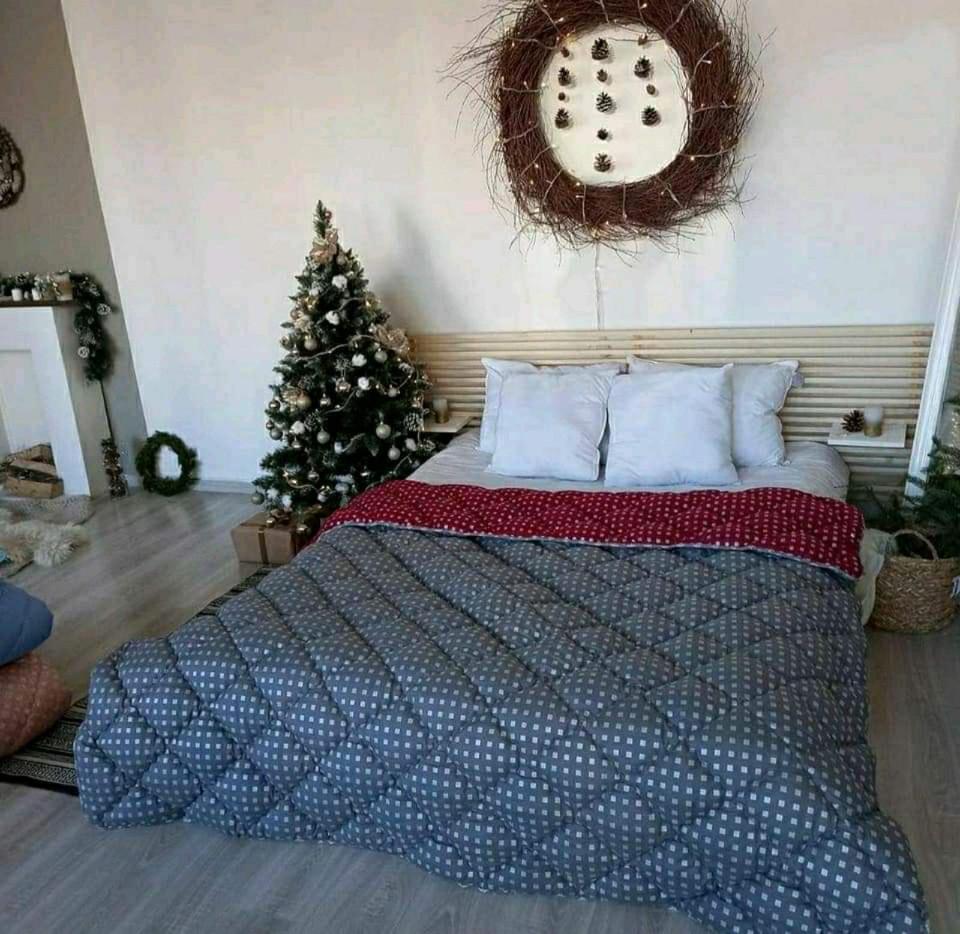 Одеяло евро Бордово-серый (20414)