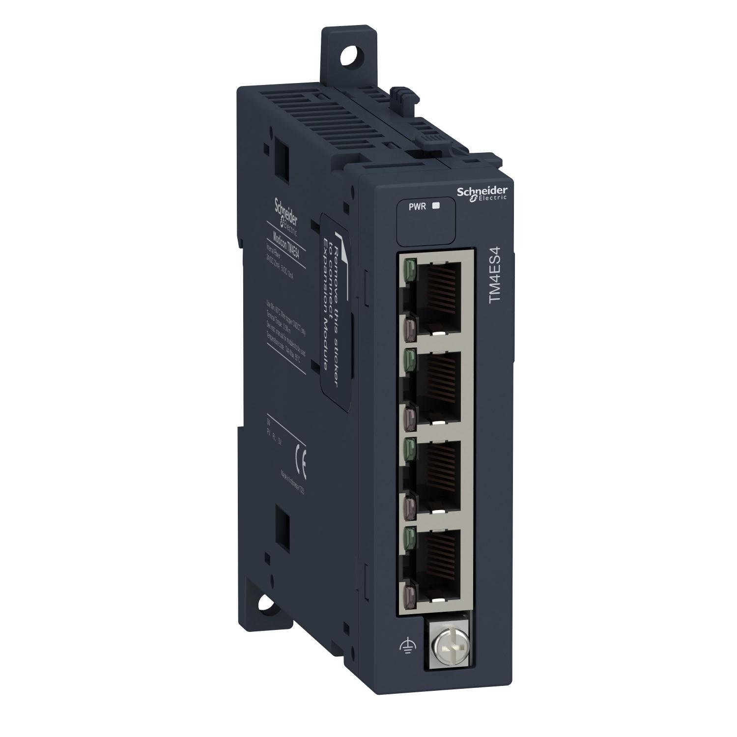Модуль Schneider Electric TM4 4 порта EtherNet коммутатор для ПЛК M241/M251 (TM4ES4)