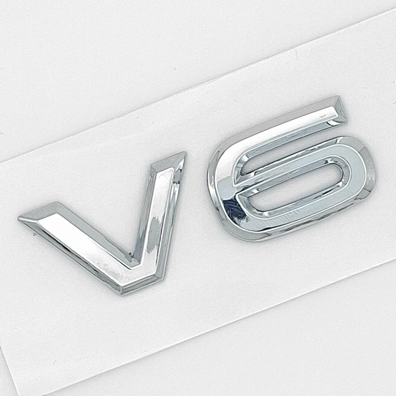 Эмблема надпись V6 Volkswagen ABS 6,5х1,8 см Хром глянцевый (2835036774)