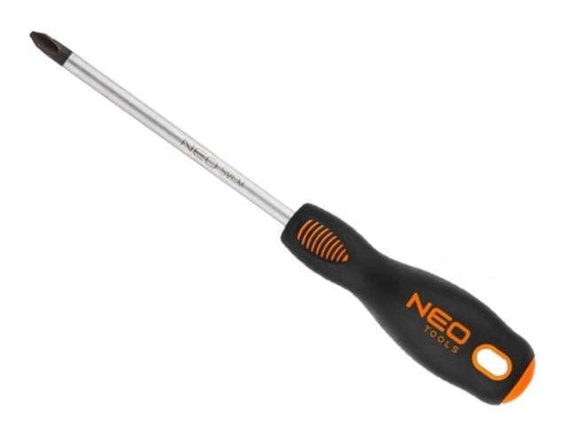 Отвертка крестовая Neo Tools 04-025 Phillips PH2 x 200 мм 56 HRC/PH (10970893)