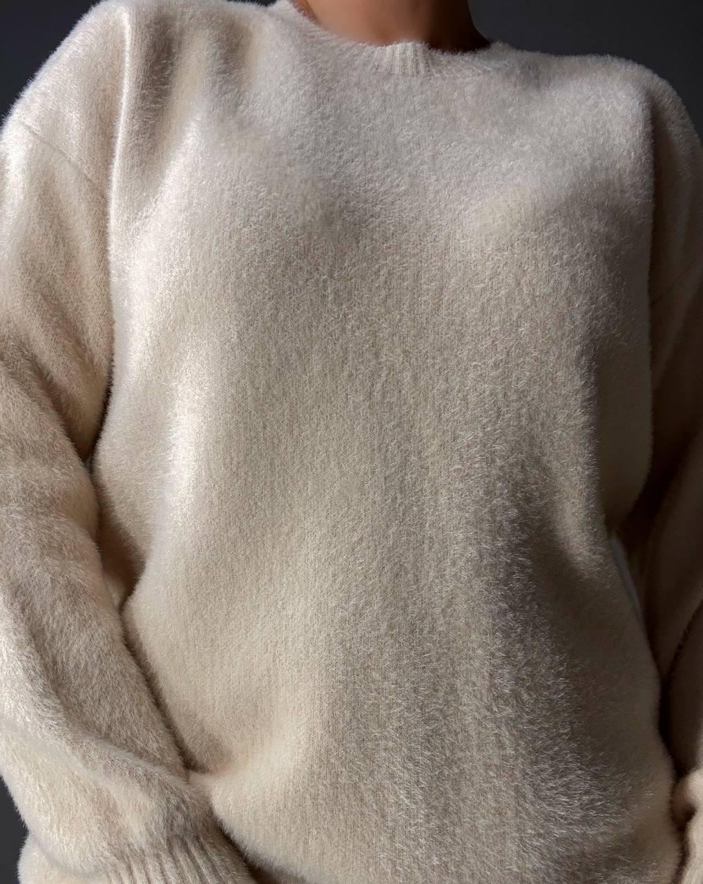 Свитер женский Fancy Matinee 5977 ангора базовый OS Бежевый (5037) - фото 8