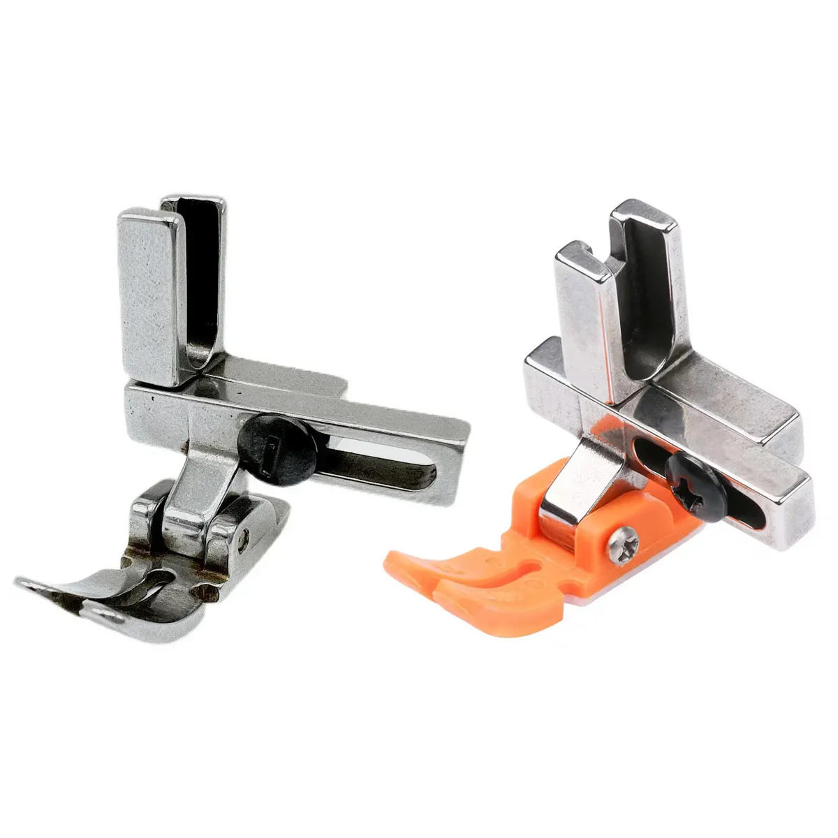 Лапки для молний и декоративных строчек металлическая и пластиковая подошва 2 шт.