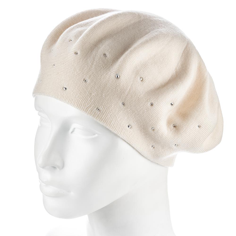 Берет женский Zolly ZH197 двойной тонкой вязки Ванильный (132753)